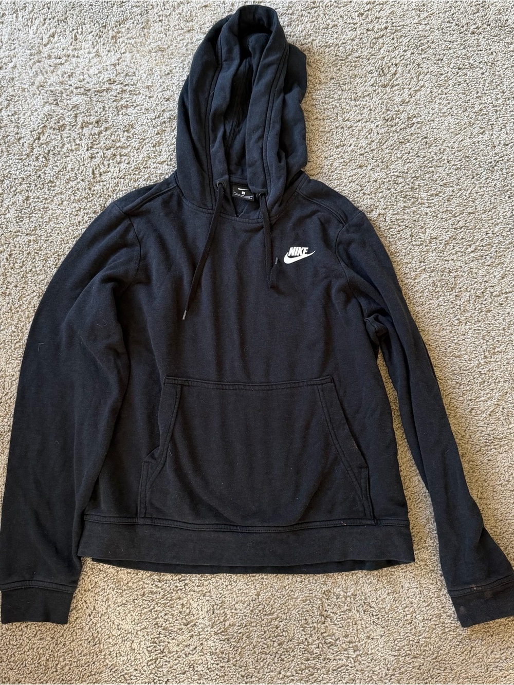 Women's Nike Black Hooded Sweatshirt Black Size Medium Flaw